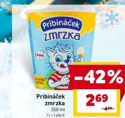 Pribináček zmrzka 350 ml 