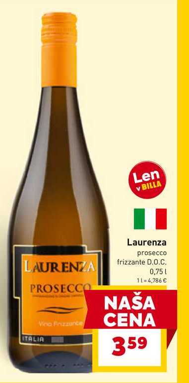 Laurenza prosecco frizzante D.O.C. 0,75 l