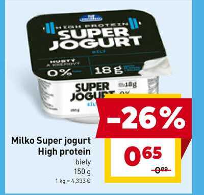 Milko Super jogurt High protein biely 150 g