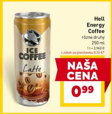 Hell Energy Coffee rôzne druhy 250 ml 