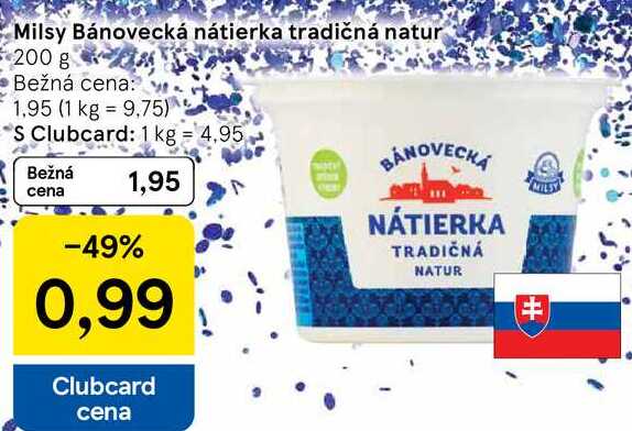 Milsy Bánovecká nátierka tradičná natur, 200 g 