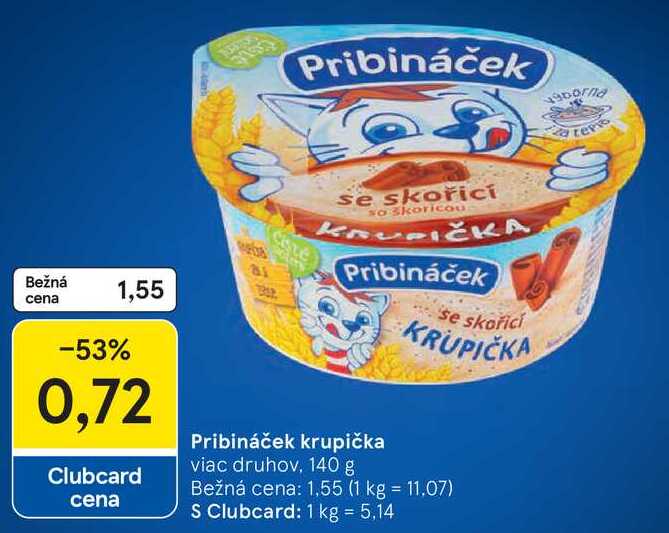 Pribináček krupička, 140 g