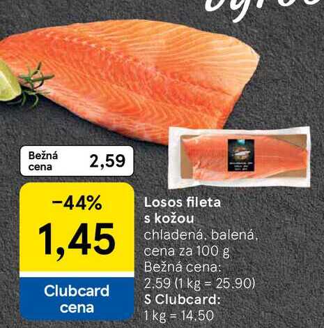 BeLosos fileta s kožou, cena za 100 g 