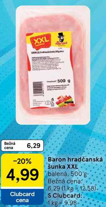 Baron hradčanská šunka XXL, 500 g