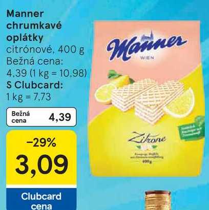 Manner chrumkavé oplátky, 400 g