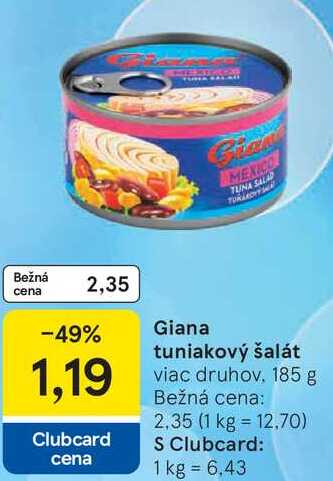 Giana tuniakový šalát, 185 g