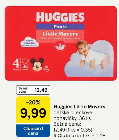 Huggies Little Movers, 36 ks 