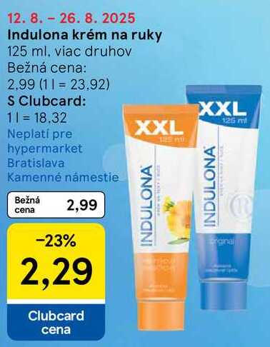 Indulona krém na ruky, 125 ml