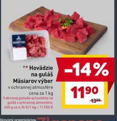 Hovädzie na guláš 1 kg