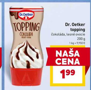 Dr. Oetker topping čokoláda, lesné ovocie 200 g 