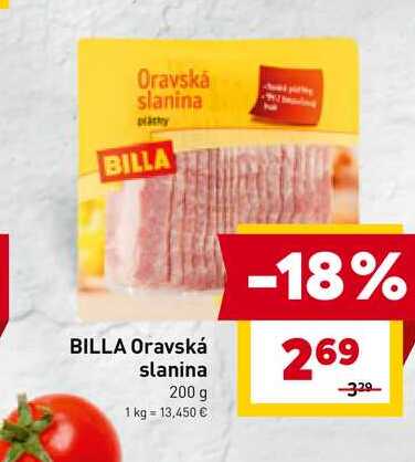 BILLA Oravská slanina 200 g