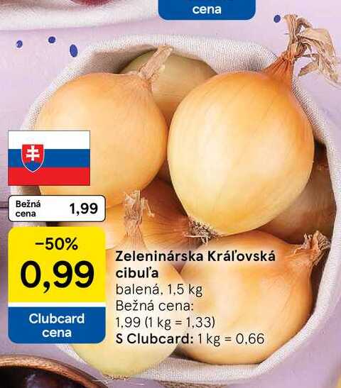 Zeleninárska Kráľovská cibuľa, 1,5 kg 