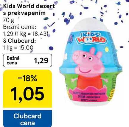 Kids World dezert s prekvapením, 70 g 