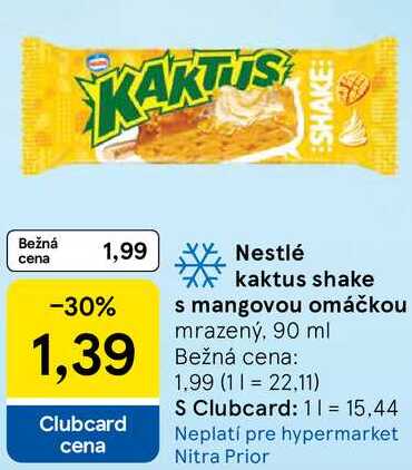 Nestlé kaktus shake s mangovou omáčkou, 90 ml 