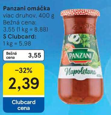 Panzani omáčka, 400 g