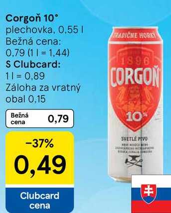 Corgoň 10°, 0,55 l