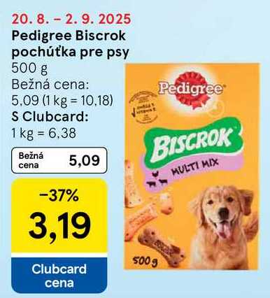 Pedigree Biscrok pochúťka pre psy, 500 g
