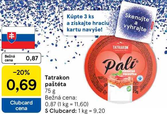 Tatrakon paštéta, 75 g