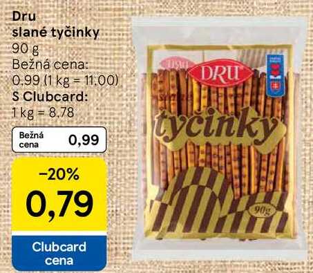 Dru slané tyčinky, 90 g