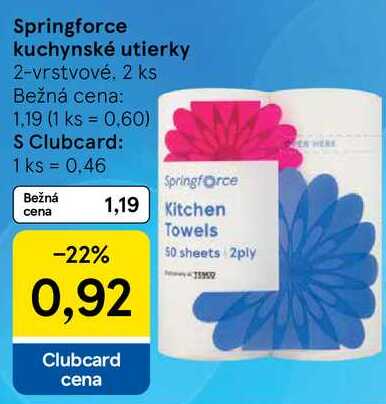 Springforce kuchynské utierky, 2 ks  