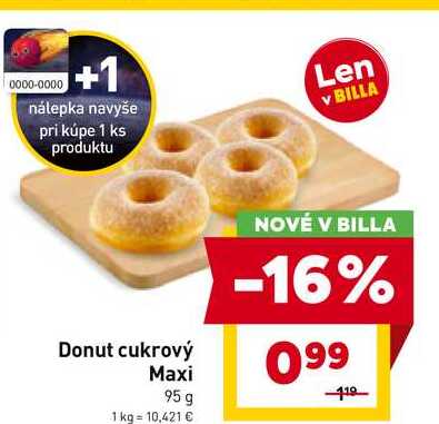 Donut cukrový Maxi 95g