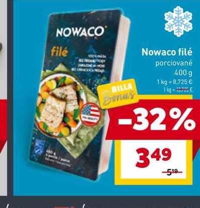 Nowaco filé porciované 400 g