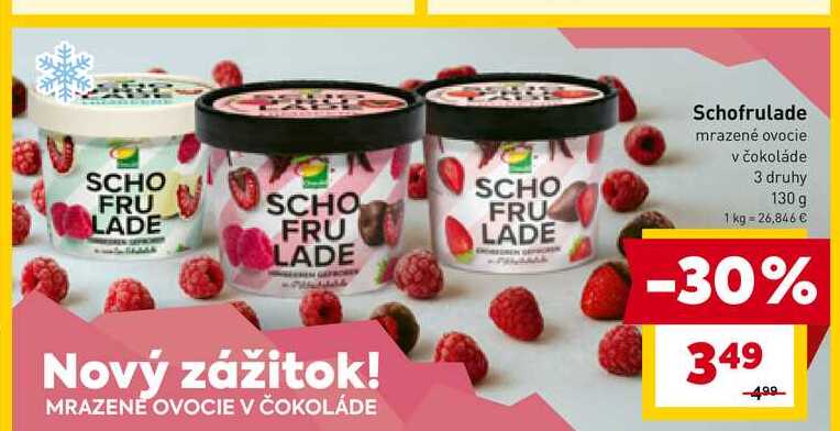 Schofrulade mrazené ovocie v čokoláde 3 druhy 130 g