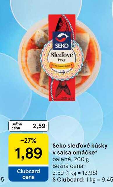 Seko sleďové kúsky v salsa omáčke balené, 200 g