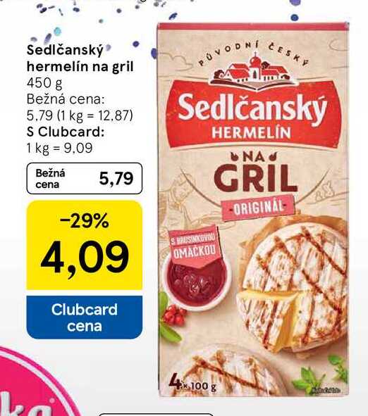 Sedlčanský hermelín na gril 450 g 