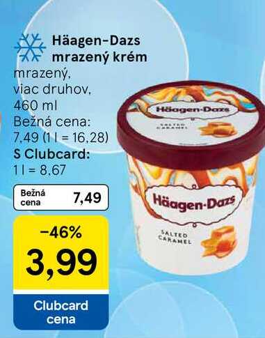 Häagen-Dazs mrazený krém mrazený, viac druhov 460 ml 