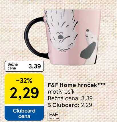 F&F Home hrnček motív psík 