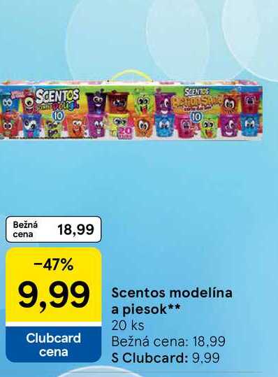 Scentos modelína a piesok 20 ks 