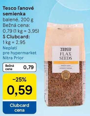 Tesco l'anové semienka, 200 g
