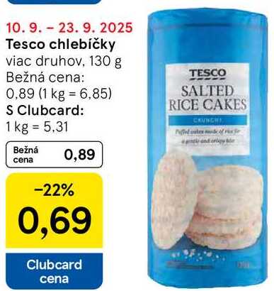 Tesco chlebíčky, 130 g 