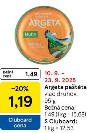 Argeta paštéta, 95 g 