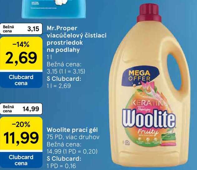 Woolite prací gél, 75 PD