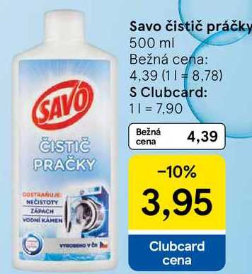Savo čistič práčky, 500 ml 