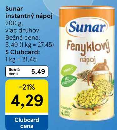 Sunar instantný nápoj, 200 g