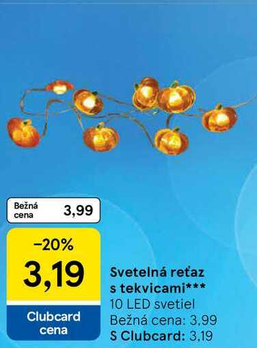 Svetelná reťaz s tekvicami