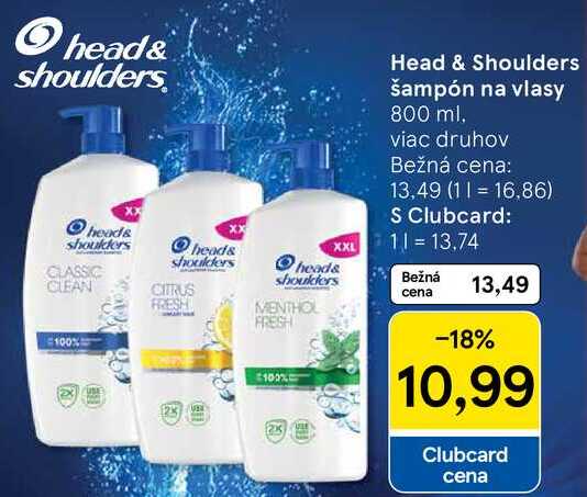 Head & Shoulders šampón na vlasy, 800 ml