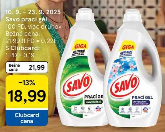 Savo prací gél, 100 PD