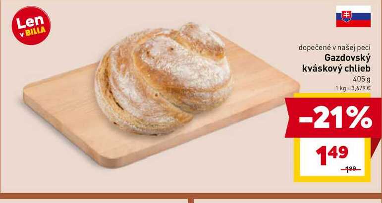 Gazdovský kváskový chlieb 405 g