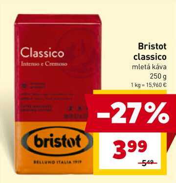 Bristot classico mletá káva 250 g 