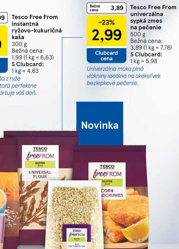 Tesco Free From instantná ryžovo-kukuričná kaša, 300 g