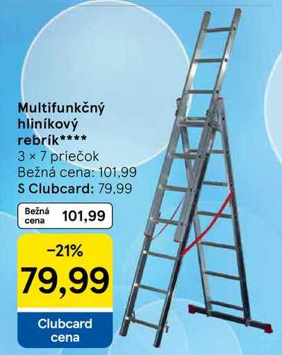 Multifunkčný hliníkový rebrík