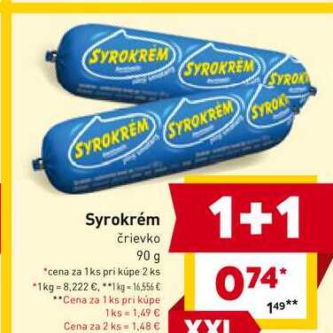 Syrokrém črievko 90 g