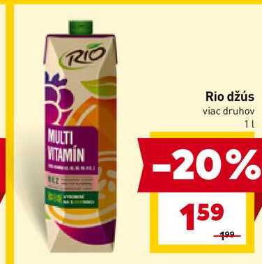 Rio džús viac druhov 1L 