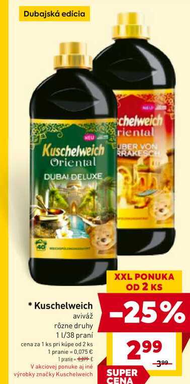 Kuschelweich aviváž rôzne druhy 1 l/38 praní 