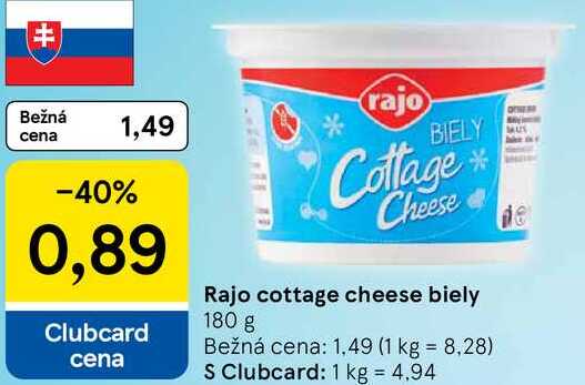 Rajo cottage cheese biely, 180 g