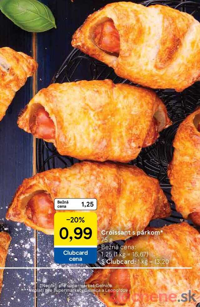 Croissant s párkom, 75 g